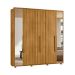 Guarda-Roupa Casal com Espelho Veronesse 6 Portas 4 Gavetas Cumaru