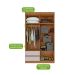 Guarda-Roupa Casal com Espelho Zeus com Pés 4 Portas 2 Gavetas Off White e Amêndoa