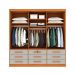 Guarda-Roupa Casal com Pés Chicago 3 Portas 9 Gavetas Cinamomo e Off White