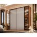 Guarda-Roupa Casal com Reflecta Laredo Flex 4 PT 4 GV Amêndola e Nude