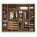 Guarda-Roupa Casal com Reflecta Laredo Flex 4 PT 4 GV Amêndola e Nude
