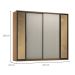 Guarda-Roupa Casal com Reflecta Laredo Flex 4 PT 4 GV Amêndola e Nude