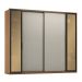 Guarda-Roupa Casal com Reflecta Laredo Flex 4 PT 4 GV Amêndola e Nude