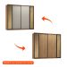 Guarda-Roupa Casal com Reflecta Laredo Flex 4 PT 4 GV Amêndola e Nude