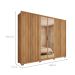 Guarda-Roupa Casal com Vidro Reflecta 6 Portas 4 Gavetas Buriti