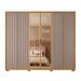 Guarda-Roupa Casal com Vidro Reflecta 6 Portas 4 Gavetas Buriti e Fendi