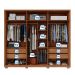 Guarda-Roupa Casal com Vidro Reflecta 6 Portas 4 Gavetas Buriti e Fendi