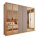 Guarda-Roupa Casal com Vidro Reflecta Cristal 6 Portas 4 Gavetas Buriti e Fendi
