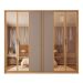 Guarda-Roupa Casal com Vidro Reflecta Cristal 6 Portas 4 Gavetas Buriti e Fendi