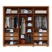Guarda-Roupa Casal com Vidro Reflecta Cristal 6 Portas 4 Gavetas Buriti e Fendi
