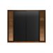 Guarda-Roupa Casal com Vidro Reflecta Laredo 4 PT 4 GV Nogueira e Preto