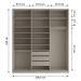 Guarda-Roupa Closet 100% MDF 3 Gavetas Bege 209 cm