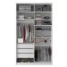 Guarda-Roupa Closet 100% MDF 3 Gavetas Branco 140 cm