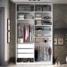 Guarda-Roupa Closet 100% MDF 3 Gavetas Branco 140 cm