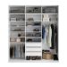 Guarda-Roupa Closet 100% MDF 3 Gavetas Branco 209 cm