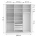 Guarda-Roupa Closet 100% MDF 3 Gavetas Branco 209 cm