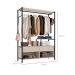 Guarda-Roupa Closet Barcelona 2 Gavetas Off White e Preto