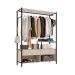 Guarda-Roupa Closet Barcelona 2 Gavetas Off White e Preto