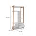 Guarda-Roupa Closet Cali 2 Gavetas Branco e Aveiro 93cm