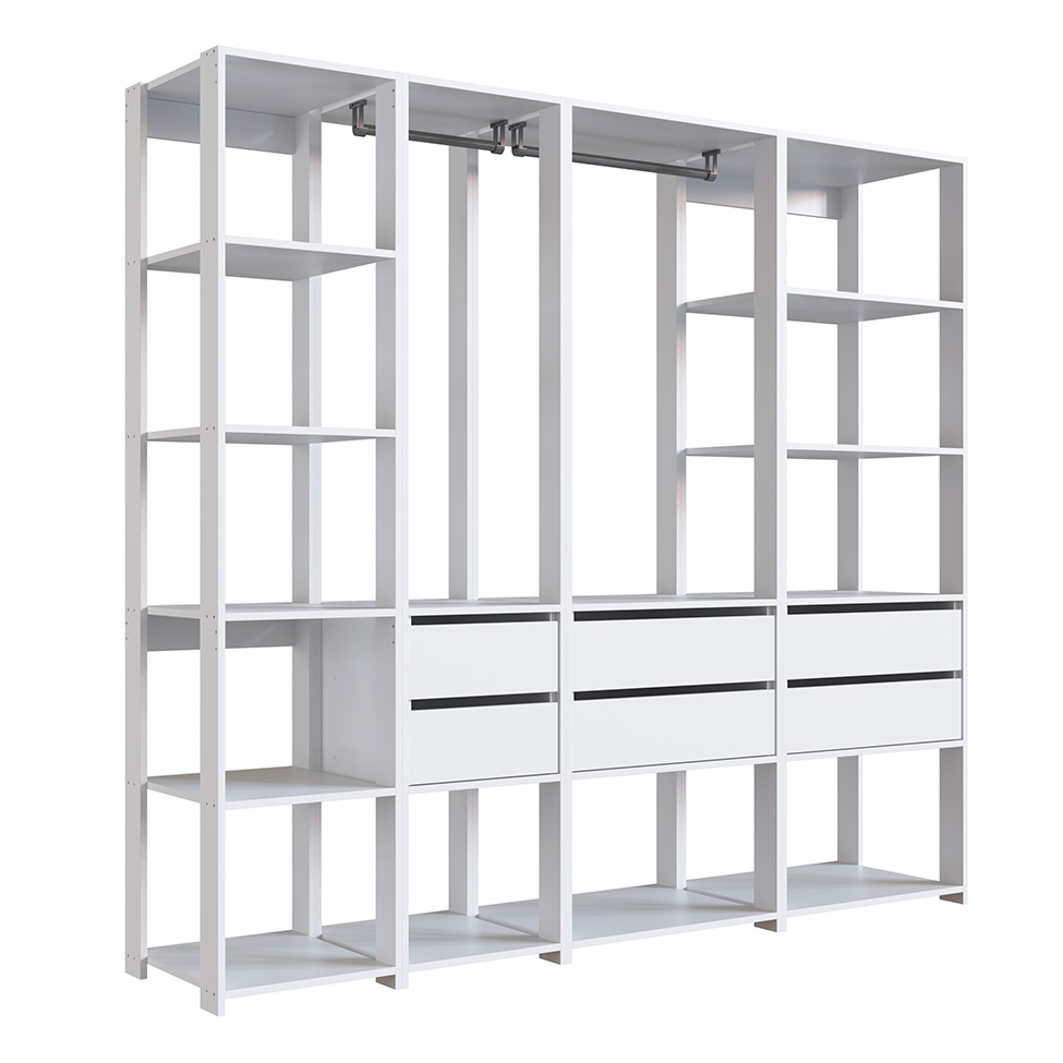 Guarda-Roupa Closet Easy 6 Gavetas Branco