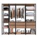 Guarda-Roupa Closet Easy 6 Gavetas Preto e Montana
