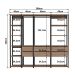 Guarda-Roupa Closet Easy 6 Gavetas Preto e Montana