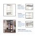 Guarda-Roupa Closet Industrial Glam 2 Gavetas Arenas e Dourado