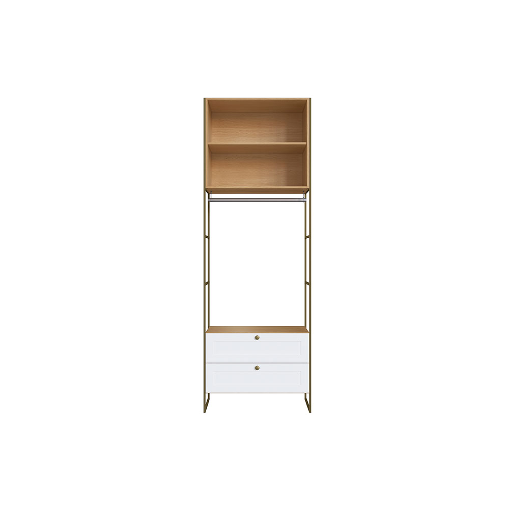 Guarda-Roupa Closet Infinity 2 Gavetas Savana e Branco