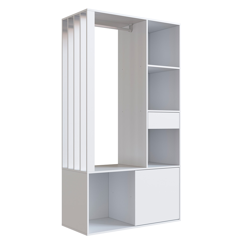 Guarda-Roupa Closet Lumo 1 Porta 1 Gaveta Branco