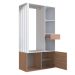 Guarda-Roupa Closet Lumo 1 Porta 1 Gaveta Branco e Montana