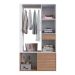 Guarda-Roupa Closet Lumo 1 Porta 1 Gaveta Branco e Montana