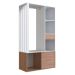 Guarda-Roupa Closet Lumo 1 Porta 1 Gaveta Branco e Montana