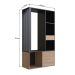 Guarda-Roupa Closet Lumo 1 Porta 1 Gaveta Preto e Montana