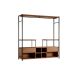 Guarda-Roupa Closet Modulado Barcelona Casal 2 GV Madeira e Preto