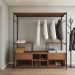 Guarda-Roupa Closet Modulado Barcelona Casal 2 Gavetas Madeira e Preto