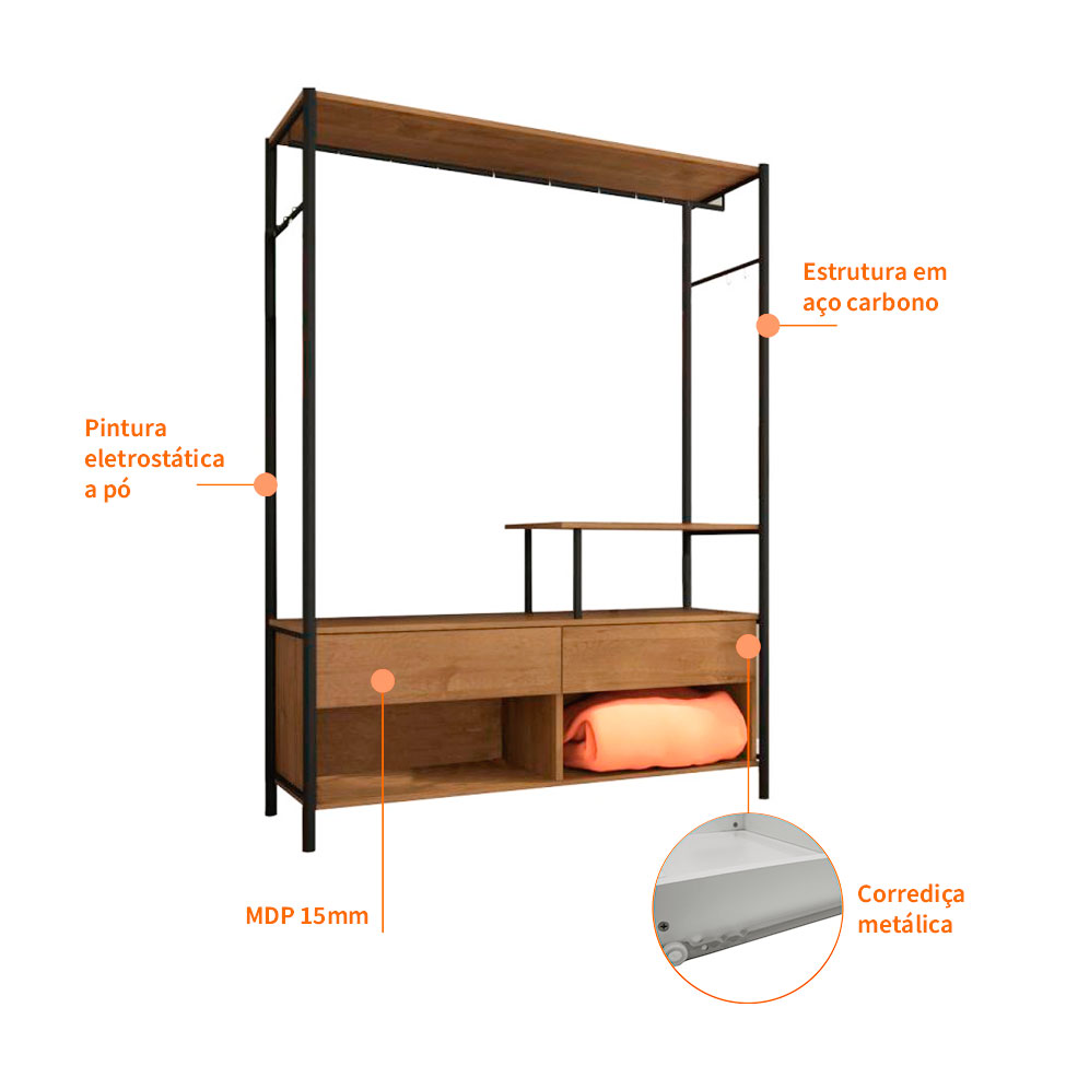 Guarda-Roupa Closet Modulado Barcelona Demolição
