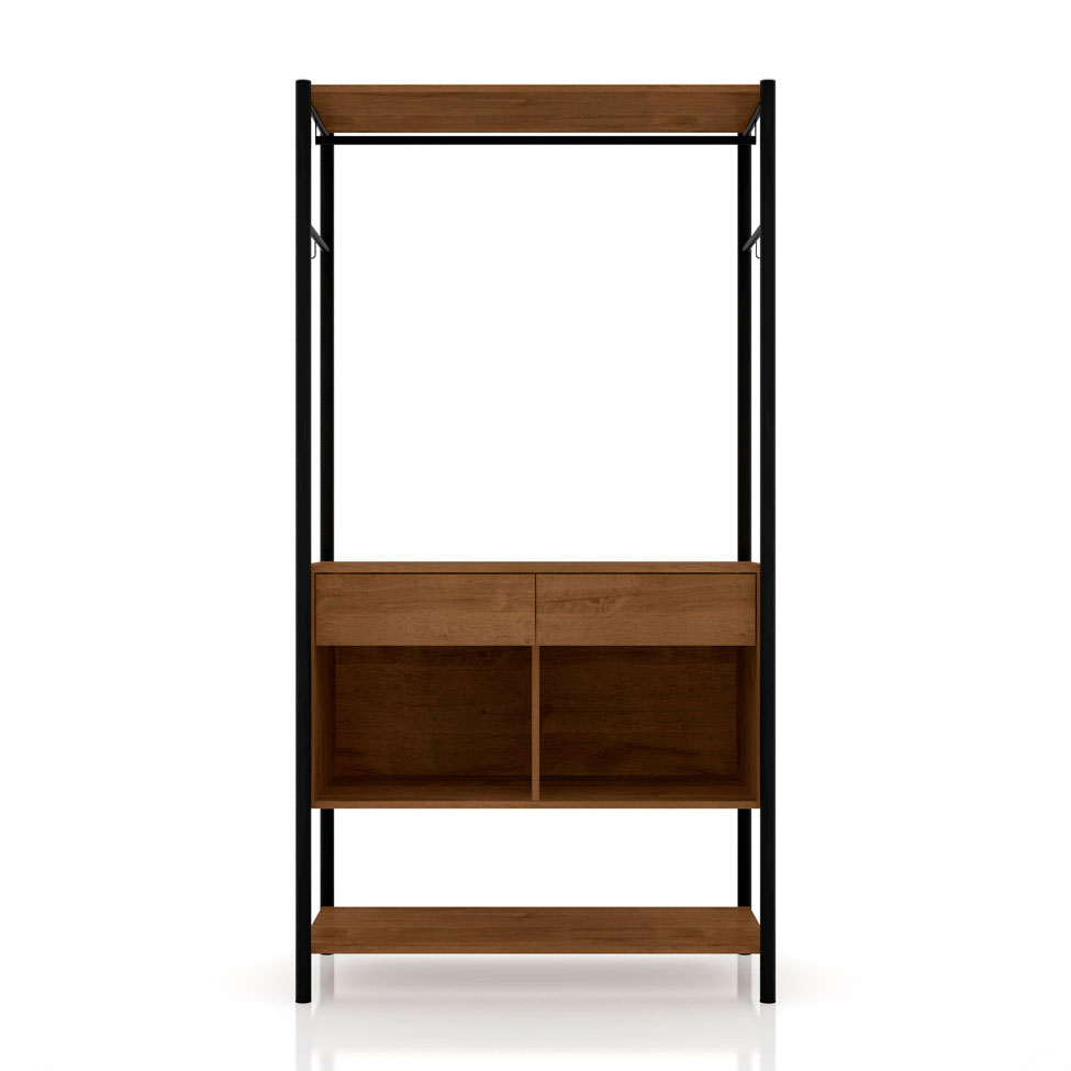Guarda-Roupa Closet Modulado Barcelona e Guarda-Roupa Closet Modulado Paris 4 Gavetas Preto e Demolição