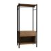 Guarda-Roupa Closet Modulado Berlim 1 Gaveta Preto e Demolição