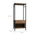 Guarda-Roupa Closet Modulado Berlim 1 Gaveta Preto e Demolição