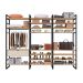 Guarda-Roupa Closet Modulado Industrial Philly 1 GV Cedro e Off White 294 cm