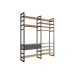 Guarda-Roupa Closet Modulado Industrial Philly 1 Gaveta Cedro e Grafite 197 cm