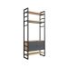 Guarda-Roupa Closet Modulado Industrial Philly 2 Gavetas Cedro e Grafite 101 cm