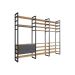 Guarda-Roupa Closet Modulado Industrial Philly 2 Gavetas Cedro e Grafite 294 cm