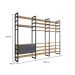 Guarda-Roupa Closet Modulado Industrial Philly 2 Gavetas Cedro e Grafite 294 cm
