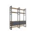 Guarda-Roupa Closet Modulado Industrial Philly 4 Gavetas Cedro e Grafite 197 cm