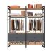 Guarda-Roupa Closet Modulado Industrial Philly 4 Gavetas Cedro e Grafite 197 cm