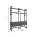 Guarda-Roupa Closet Modulado Industrial Philly 4 Gavetas Cedro e Grafite 197 cm