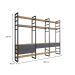 Guarda-Roupa Closet Modulado Industrial Philly 4 Gavetas Cedro e Grafite 294 cm