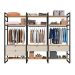 Guarda-Roupa Closet Modulado Industrial Philly 4 Gavetas Cedro e Off White 294 cm