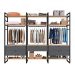 Guarda-Roupa Closet Modulado Industrial Philly 5 Gavetas Cedro e Grafite